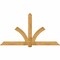 Ekena Millwork Redmond Rough Sawn Timber Gable Bracket, Western Red Cedar, 96"W x 52"H x 2"D x 6"F, 13/12 Pitch GBW096X52X0206RED00RWR - alternate 1